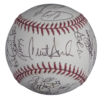 2007 National League Champion Colorado Rockies Team Signed World Series Selig Baseball With 32 Signatures (JSA)